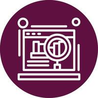 Website audit Outline Circle Icon vector