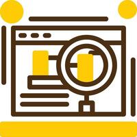 Website audit Yellow Lieanr Circle Icon vector