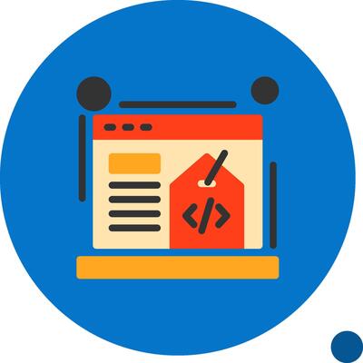 Meta tags Flat Shadow Icon