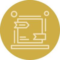 Canonical URL Line Multi color Icon vector