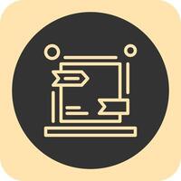 Canonical URL Linear Round Icon vector