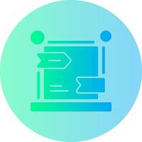 Canonical URL Gradient Circle Icon vector