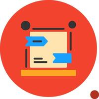 Canonical URL Flat Shadow Icon vector