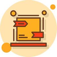Canonical URL Filled Shadow Circle Icon vector