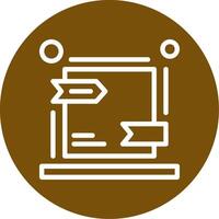 Canonical URL Outline Circle Icon vector