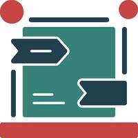 Canonical URL Glyph Two Color Icon vector
