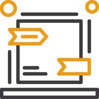 Canonical URL Line Circle Icon vector