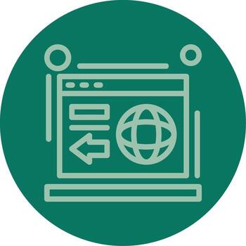 Redirect Line Multi color Icon vector