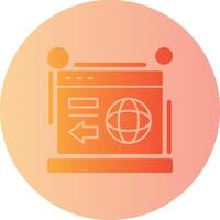 Redirect Gradient Circle Icon vector