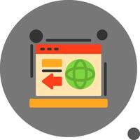 Redirect Flat Shadow Icon vector