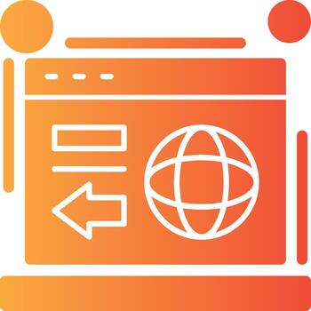 Redirect Solid Multi Gradient Icon vector