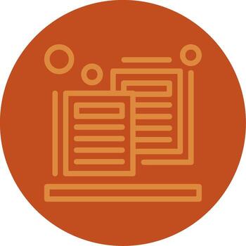 Duplicate content Line Multi color Icon vector