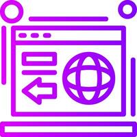 Redirect Linear Gradient Icon vector