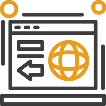 Redirect Line Two Color Icon vector