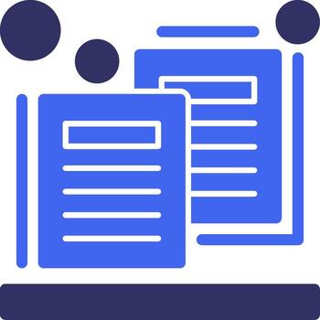Duplicate content Solid Two Color Icon vector