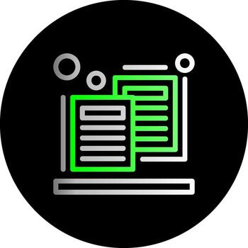 Duplicate content Dual Gradient Circle Icon vector