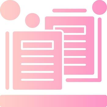 Duplicate content Solid Multi Gradient Icon vector