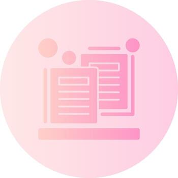 Duplicate content Gradient Circle Icon vector