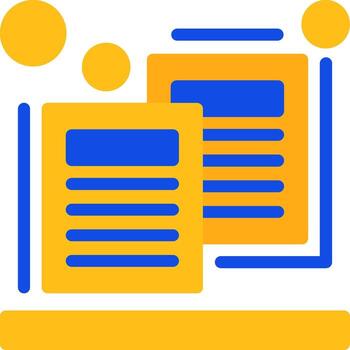 Duplicate content Flat Two Color Icon vector