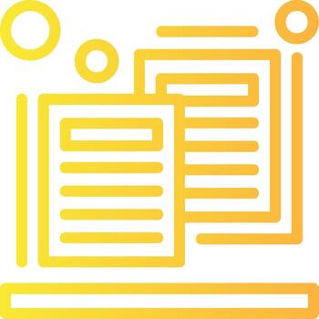 Duplicate content Linear Gradient Icon vector