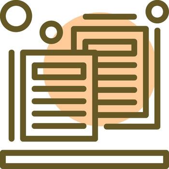 Duplicate content Linear Circle Icon vector