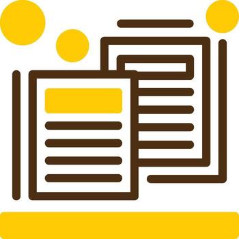 Duplicate content Yellow Lieanr Circle Icon vector