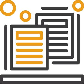 Duplicate content Line Two Color Icon vector