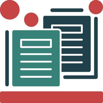 Duplicate content Glyph Two Color Icon vector