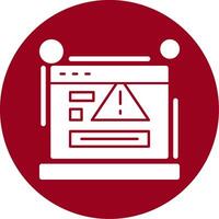 icono de círculo de glifo de error 404 vector