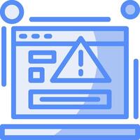 404 error Line Filled Blue Icon vector