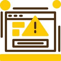 404 error Yellow Lieanr Circle Icon vector