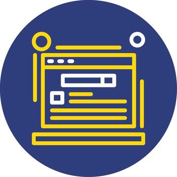 Schema markup Dual Line Circle Icon vector