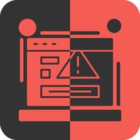 404 error Red Inverse Icon vector