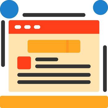 Schema markup Flat Icon vector