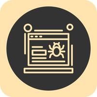 Crawling Linear Round Icon vector