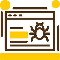 Crawling Yellow Lieanr Circle Icon vector