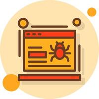 Crawling Filled Shadow Circle Icon vector