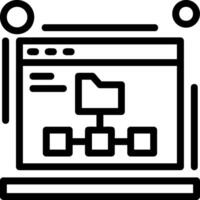 XML sitemap Line Icon vector