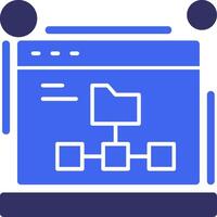 xml mapa del sitio sólido dos color icono vector