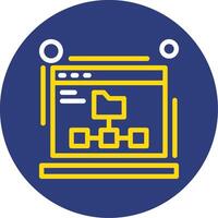 XML sitemap Dual Line Circle Icon vector