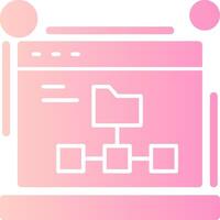 XML sitemap Solid Multi Gradient Icon vector