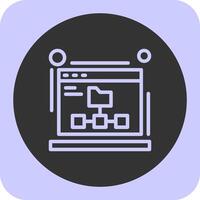 XML sitemap Linear Round Icon vector