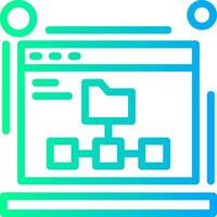 XML sitemap Linear Gradient Icon vector