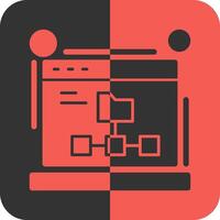 XML sitemap Red Inverse Icon vector