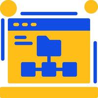 XML sitemap Flat Two Color Icon vector