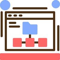 XML sitemap Color Filled Icon vector