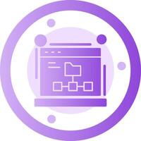 XML sitemap Glyph Gradient Icon vector