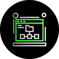 XML sitemap Dual Gradient Circle Icon vector