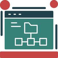 XML sitemap Glyph Two Color Icon vector