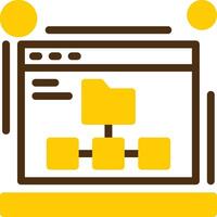 XML sitemap Yellow Lieanr Circle Icon vector